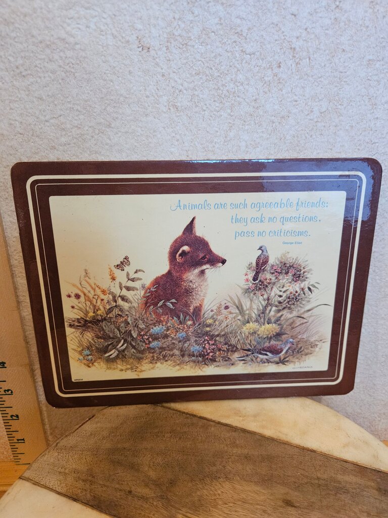 Vintage Bright Of America Wildlife hot trivet
