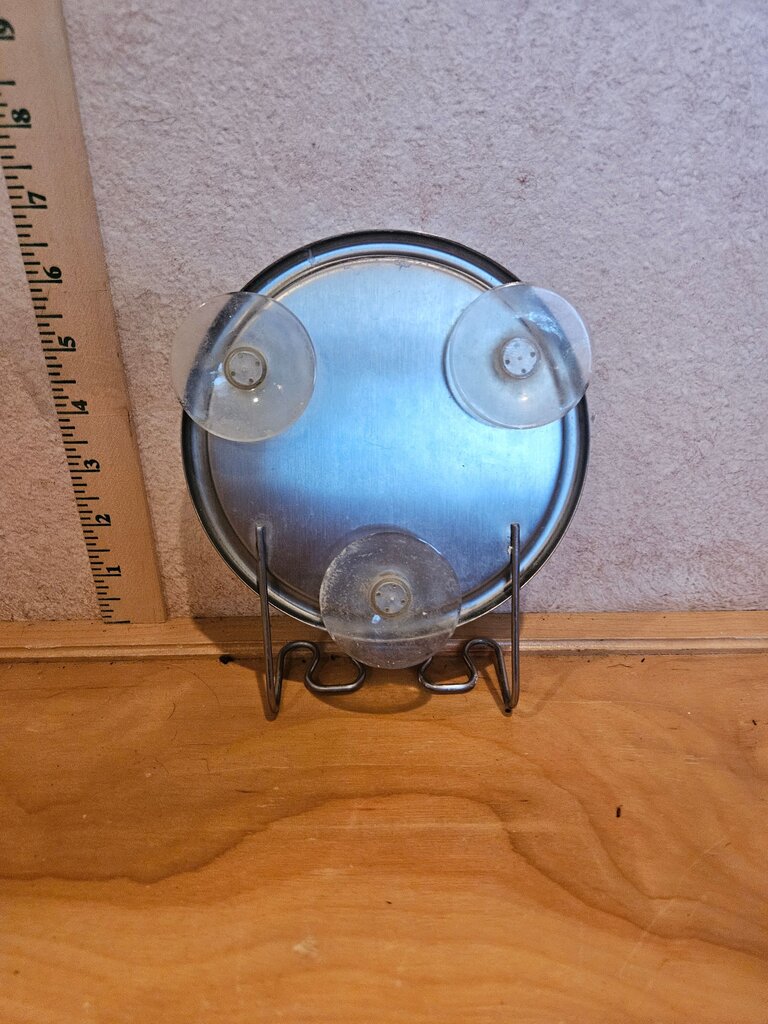 Vintage Round Mirror with Stand