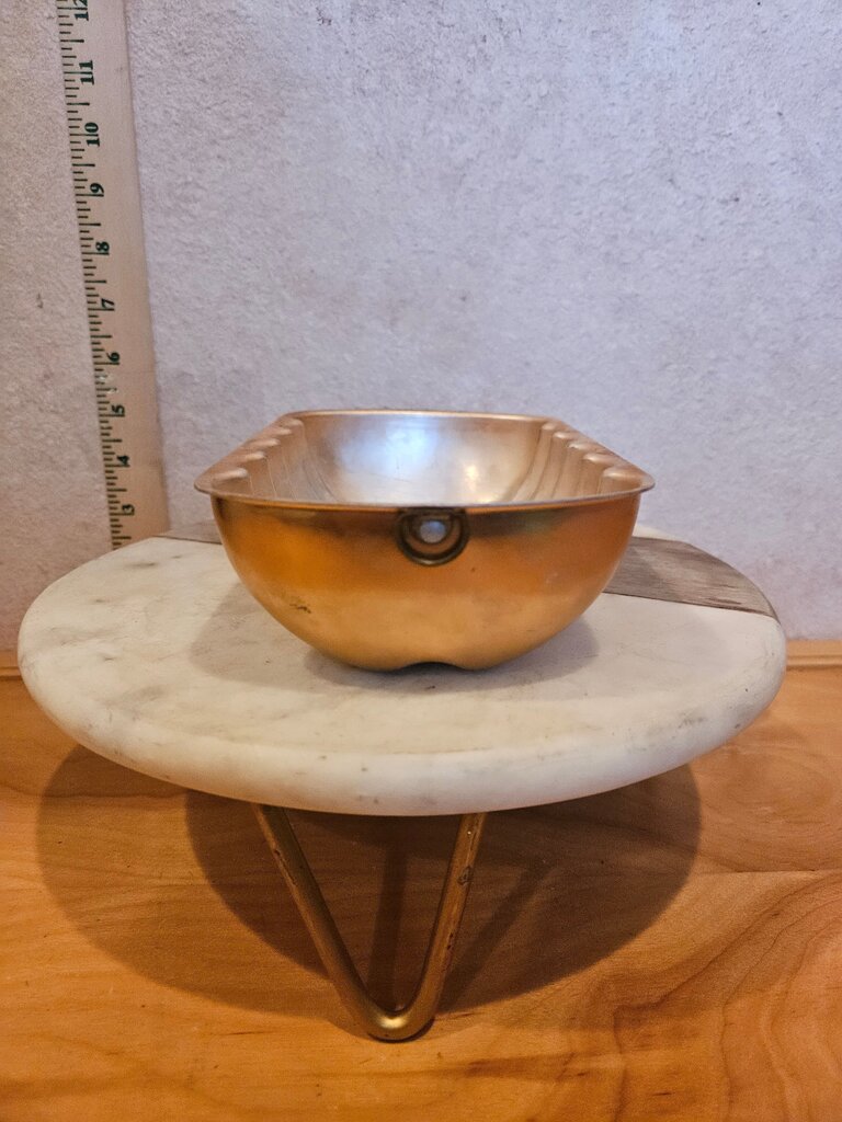 Vintage Copper Dish Oblong Loaf Style Cake Jello Mold