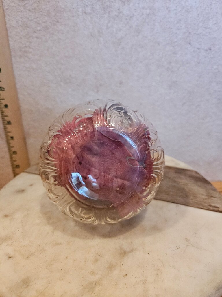 Decorative Glass Bottle with Floral Design