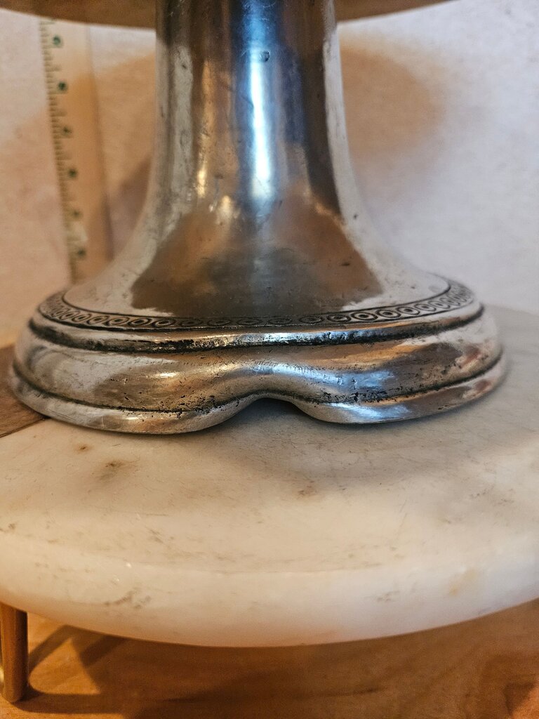 rt deco cake stand, vintage cake plate, side table, centerpiece, cloche riser AS IS