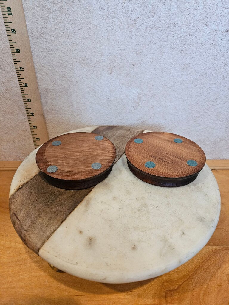 Vintage Wood Round Display Stand Holder Base vase /jar mounts/candle holder