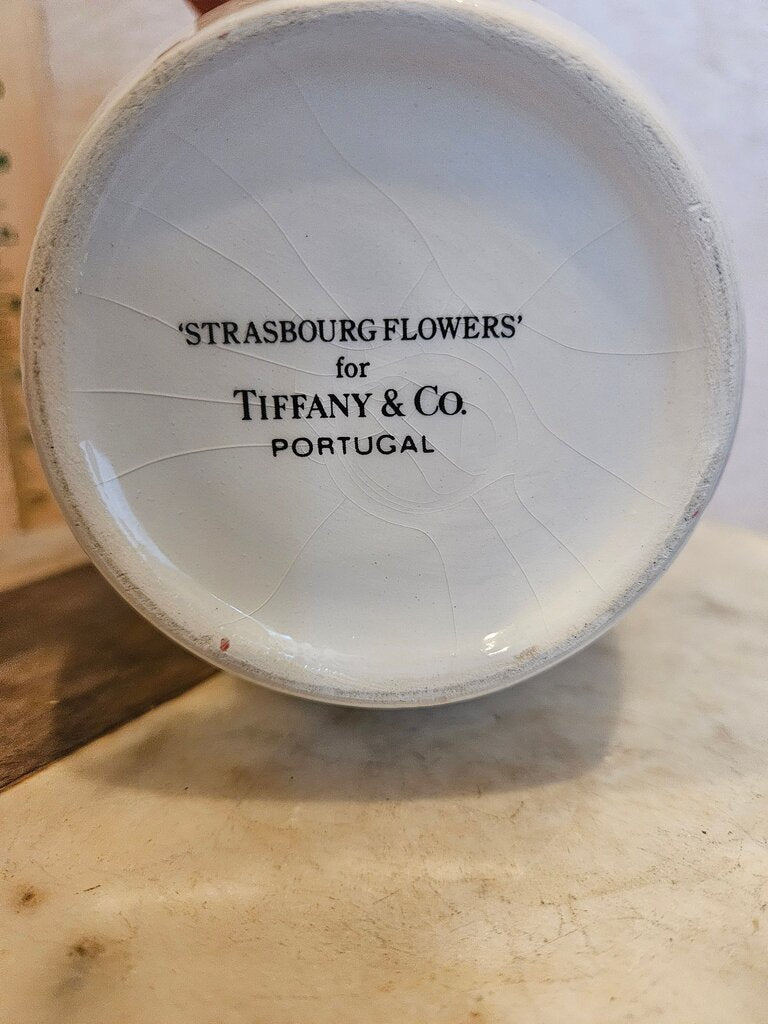 Vintage Tiffany & Co. Strasbourg Flowers Vase w floral design