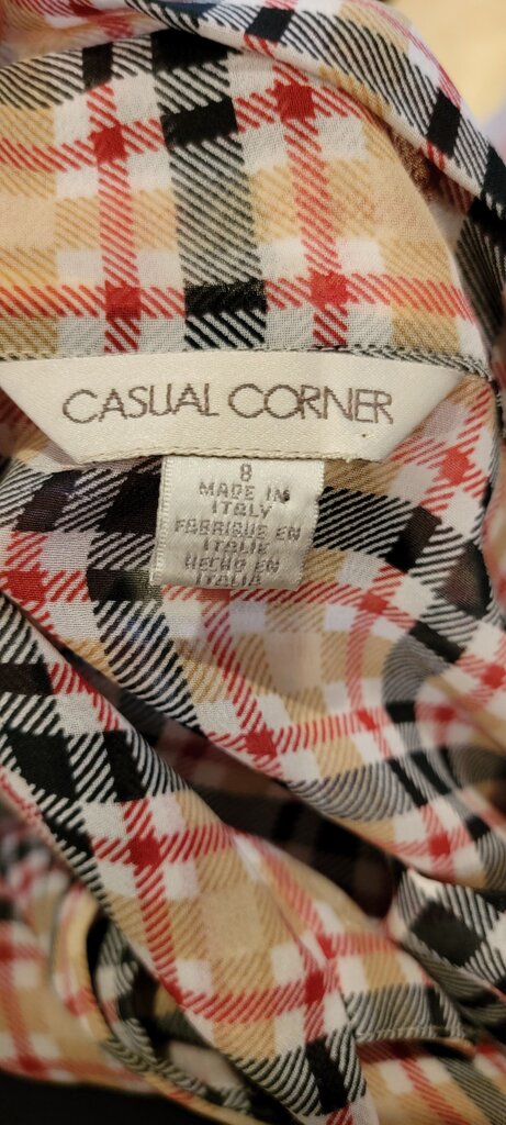 Casual Corner Women's Plaid Button-Up Shirt