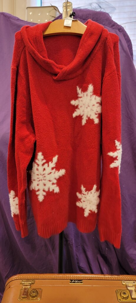 CJ Banks Red Snowflake Sweater