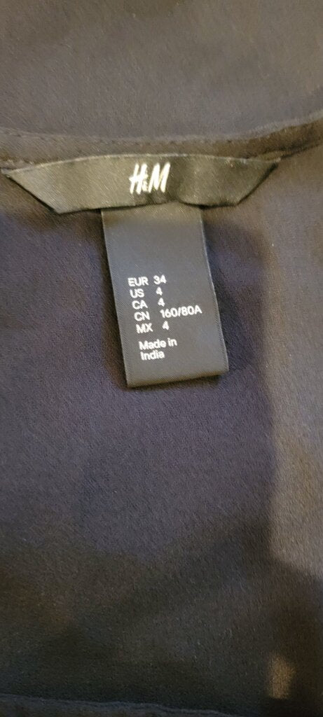 H&M Black Sheer Top