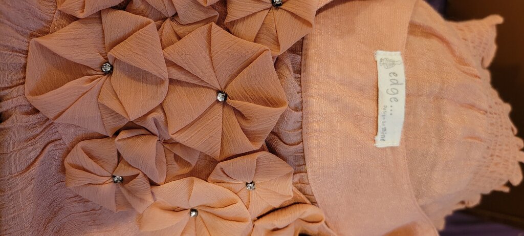 Peach Floral Design Dress by Edge