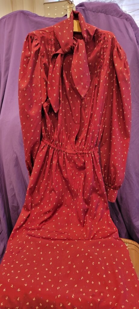 Vintage Red Dress with Bow