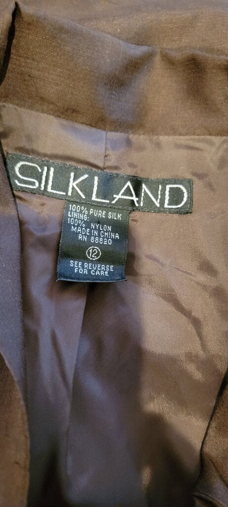 Silkland Brown Silk Jacket