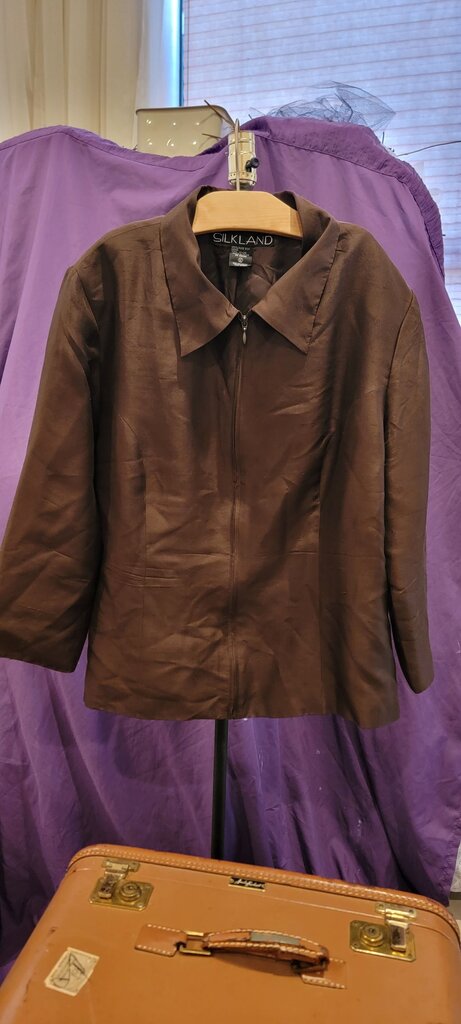 Silkland Brown Silk Jacket