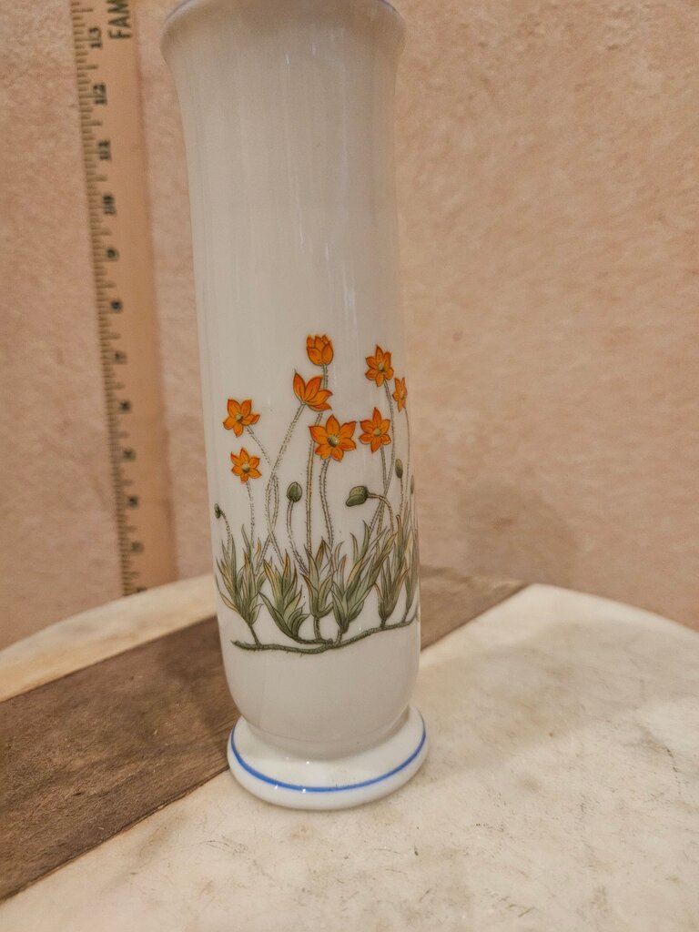Hand-Painted Floral Ceramic Vase