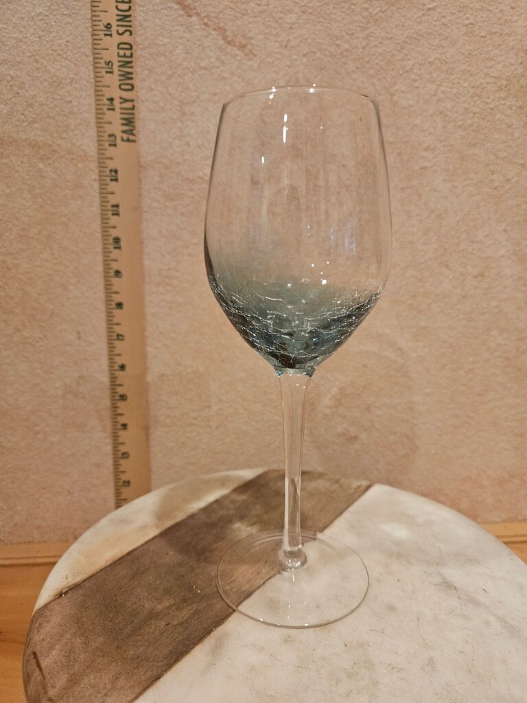 Elegant Ombre Wine crackle Glass Goblets pier 1 set 3