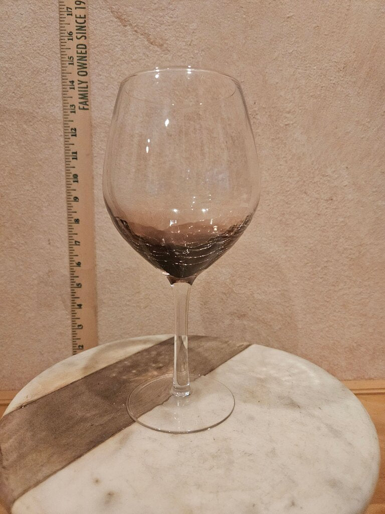 Elegant Ombre Wine crackle Glass Goblets pier 1 set 3