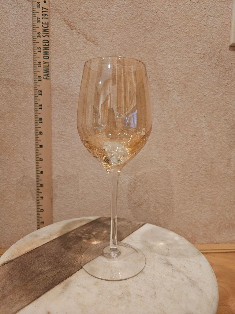 Elegant Ombre Wine crackle Glass Goblets pier 1 set 3