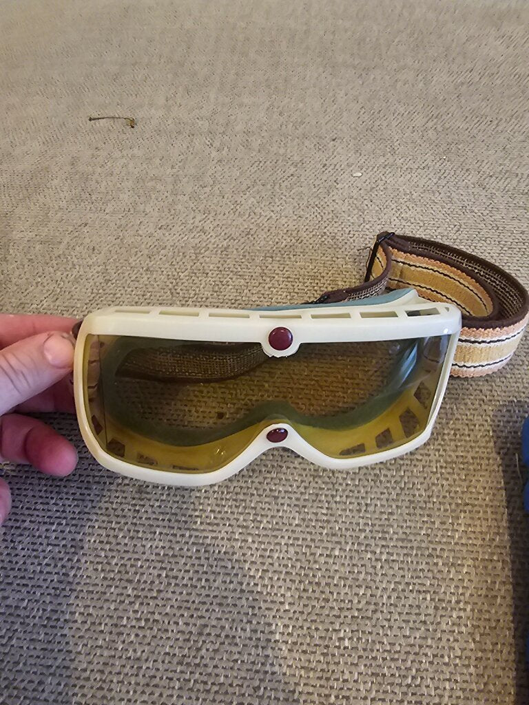 Vintage Ski Goggles with Adjustable Straps