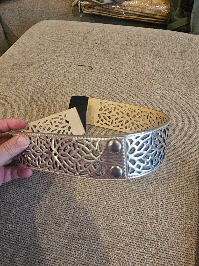 Metallic Cut-Out Design Belt