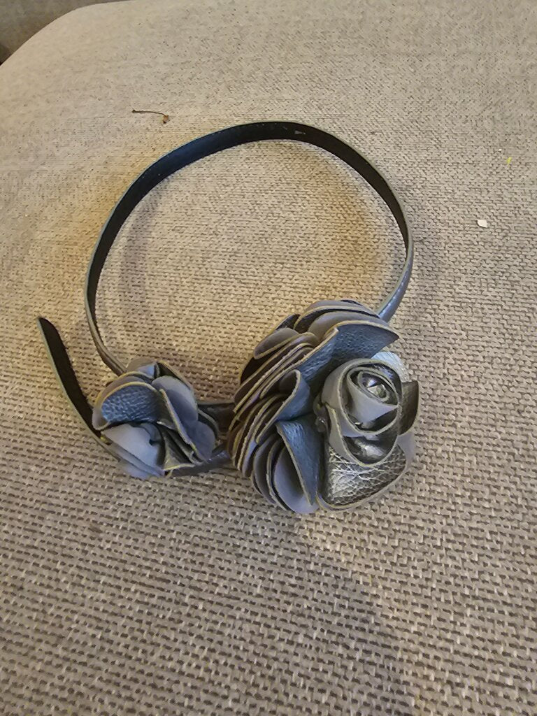 Floral Headband with Black Band