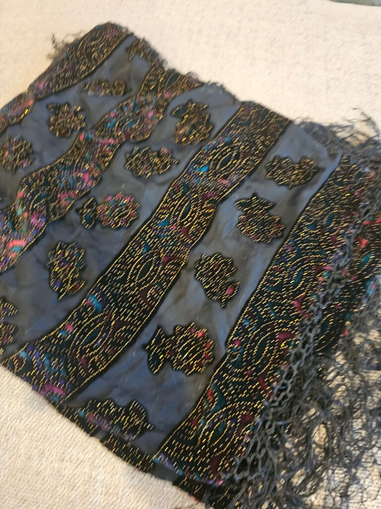 Beaded Black Shawl
