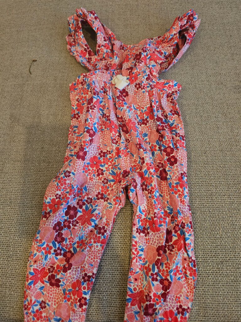 Tea Collection Floral Ruffled Jumpsuit