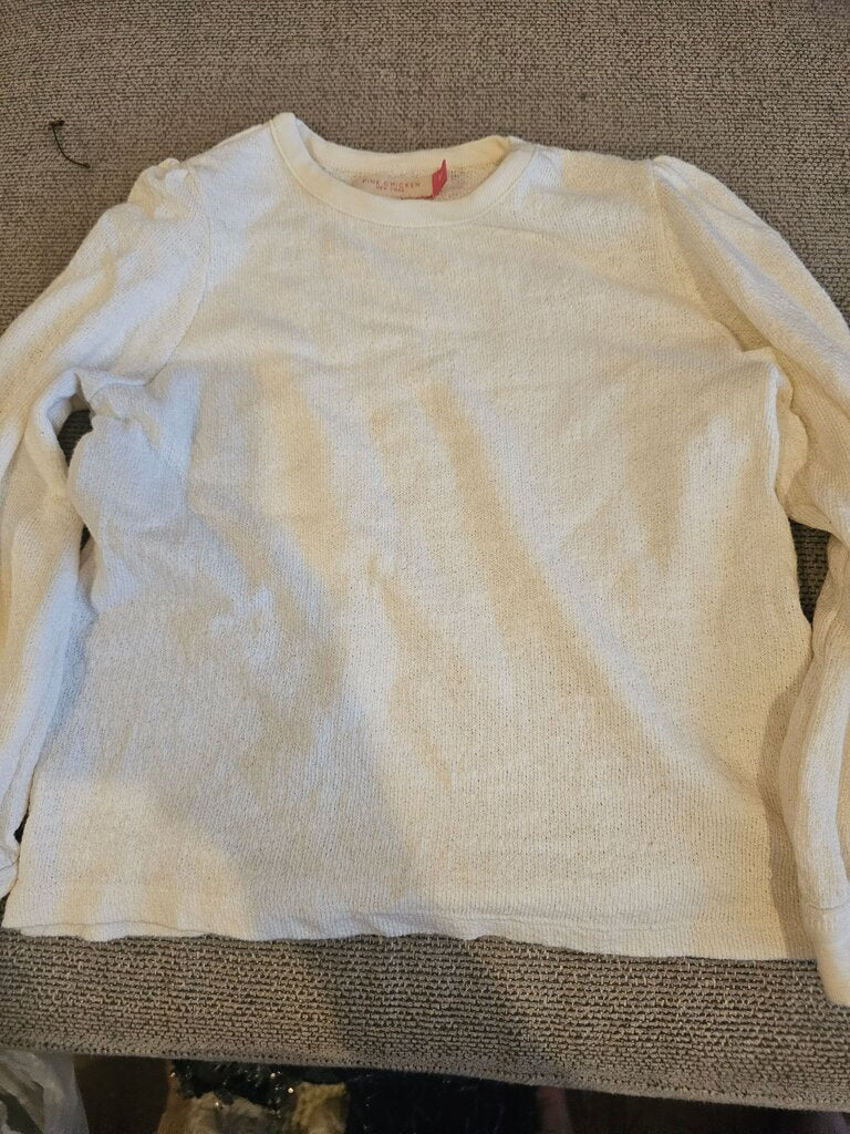 Pink Chicken White Long Sleeve Shirt