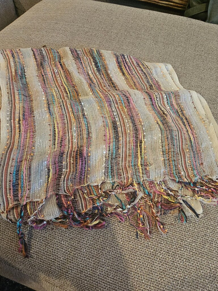 Multicolored Woven Scarf as is
