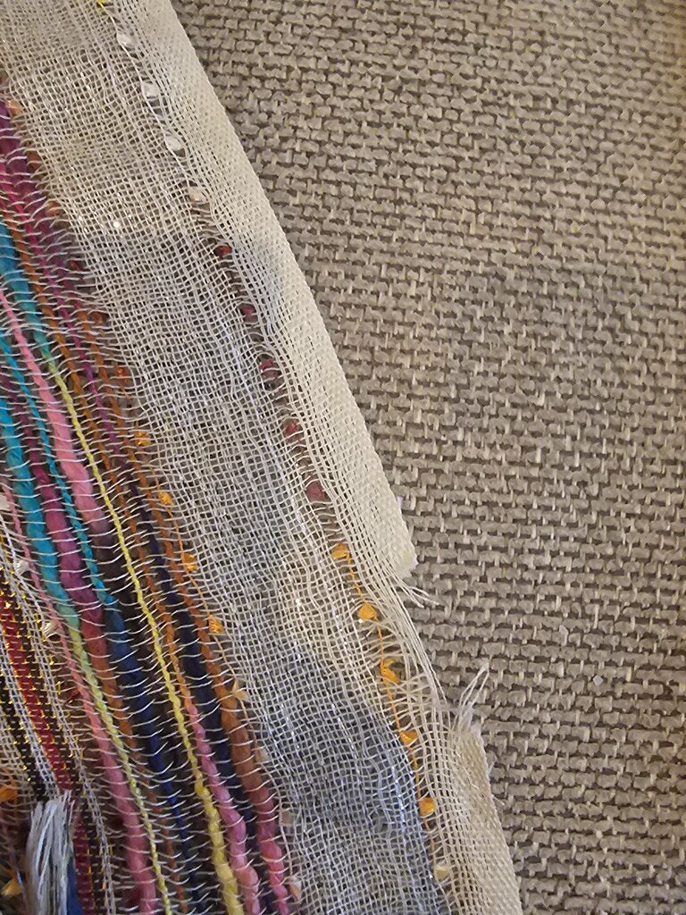 Multicolored Woven Scarf as is