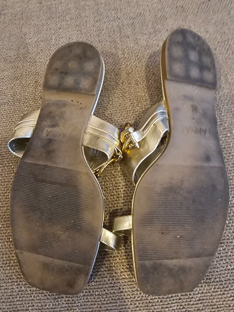 Gold Chain Slide Sandals