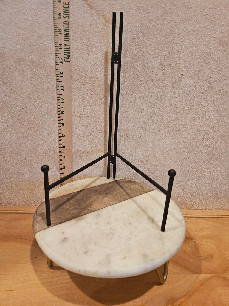 MINIMALIST EASEL Black Metal Wrought Iron Stand Straight Simple Style Tabletop Display Picture Frames Books Signs Art Table Decor
