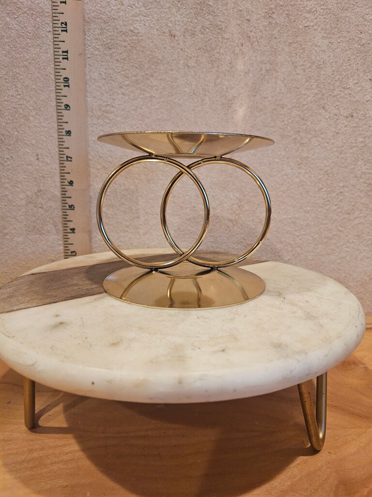Vintage Brass Unity Candle Holders risers