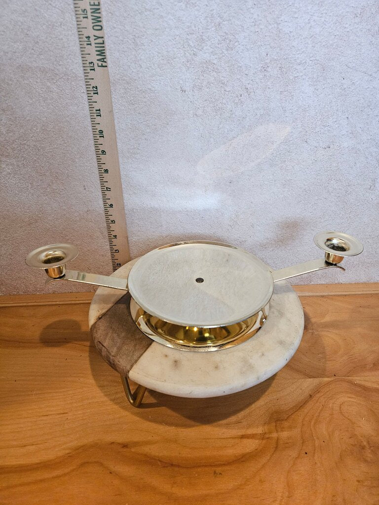 Unity Candle wedding, anniversary, table decor Brass Candle Center Base Stand Elegant Bold
