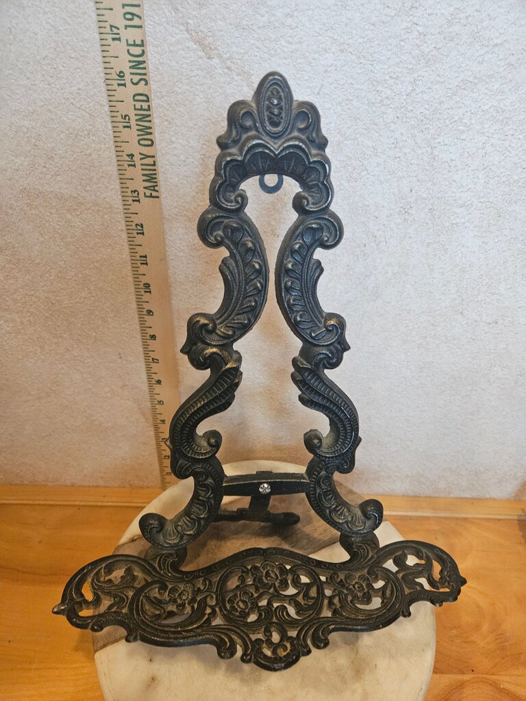 Antique Italian 10” Hanging Ornate Victorian Display Shelf Retro Iron Metal
