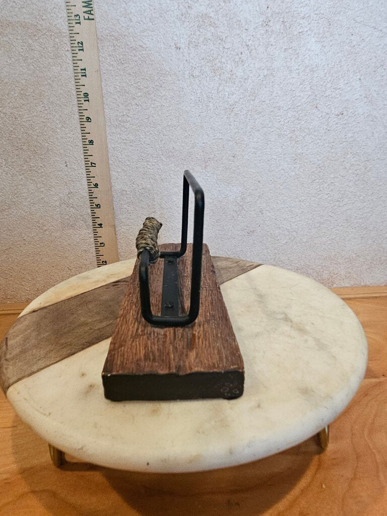 Rustic Wooden & Metal Display letter holder business card Stand farmhouse