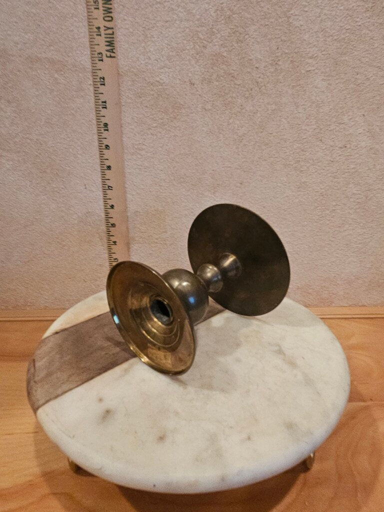 Antique Brass Candle Holder with heavy duty spike for pillar candle