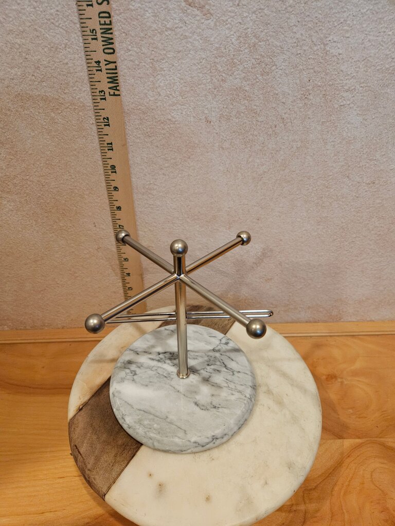 Modern Marble and Metal jewelry Stand