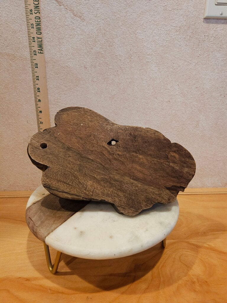 Vintage/Antique Unique Hand Carved Religious Winged Wooden Exquisite Detailed Cherub Sculpture wall mounted Statue Angel Harp