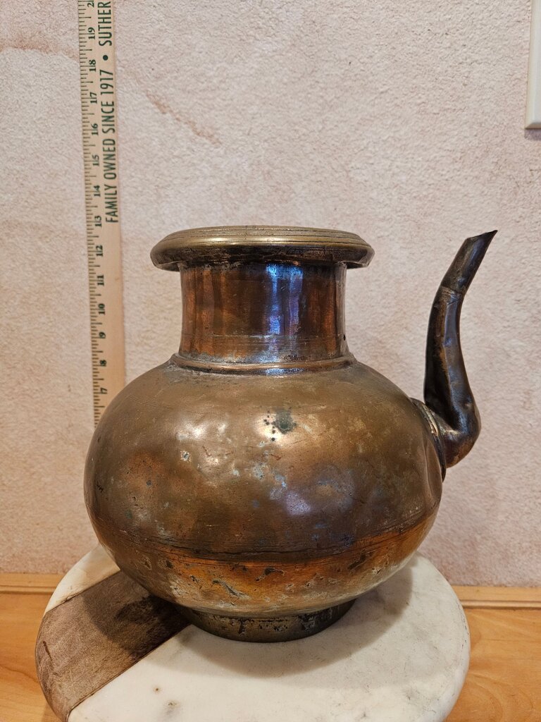 Antique Brass Small Water Drinking Pot Lota Original Old Hand Crafted Engraved