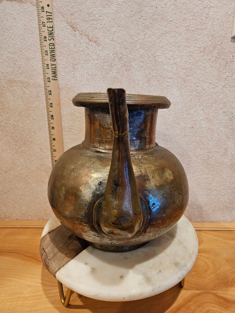 Antique Brass Small Water Drinking Pot Lota Original Old Hand Crafted Engraved