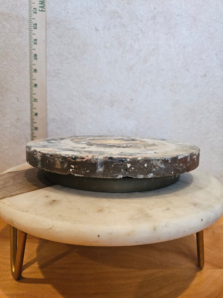 Vintage Marble and Metal Display Stand