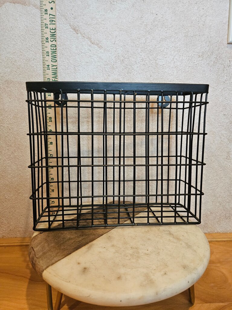 Wall Magazine Rack, Wire Hanging File Holder , New Office Organization , Brochure Holder , Wall Organizer , Chicken Wire Basket In Black