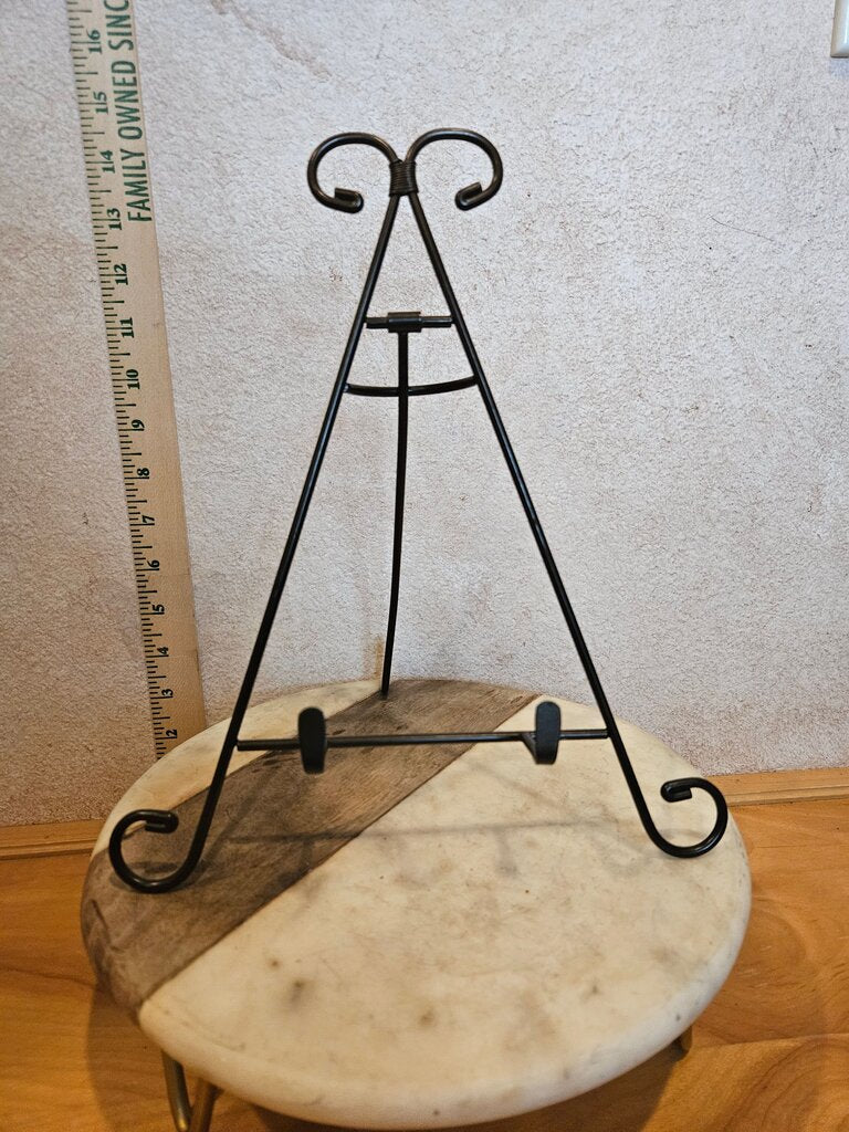 Artifact Display Easel, Decorative Tabletop Easel black Iron Stand for artifacts, artwork, signs, plates, prints, & other collectibles