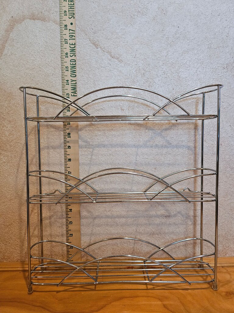 Vintage Spice Rack 3 Shelf Countertop or Wall Mount Spice Rack kitchen organizer