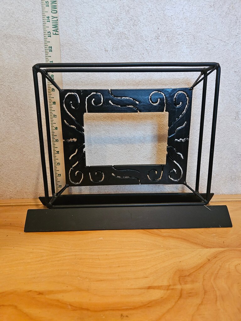 Decorative 3 D Black Metal Photo Frame no glass
