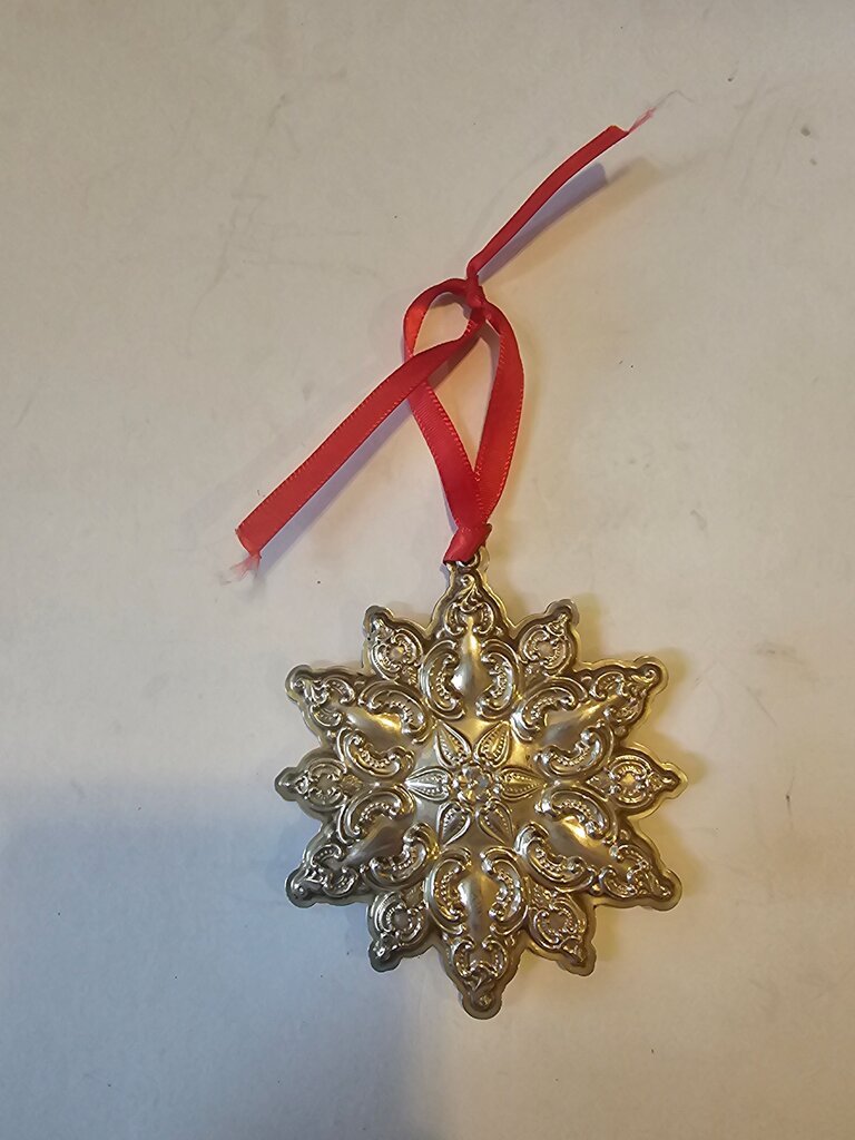 Vintage Metal Snowflake heirloom Christmas ornament