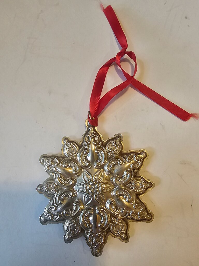 Vintage Metal Snowflake heirloom Christmas ornament