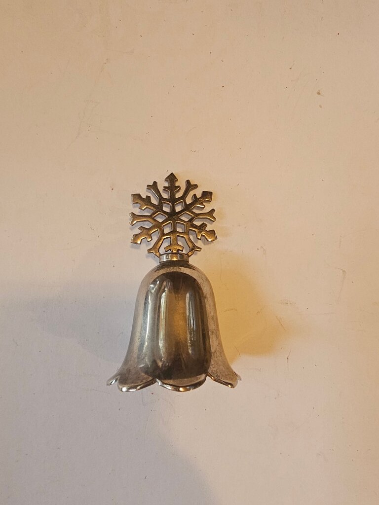 Silver Snowflake Bell Decoration