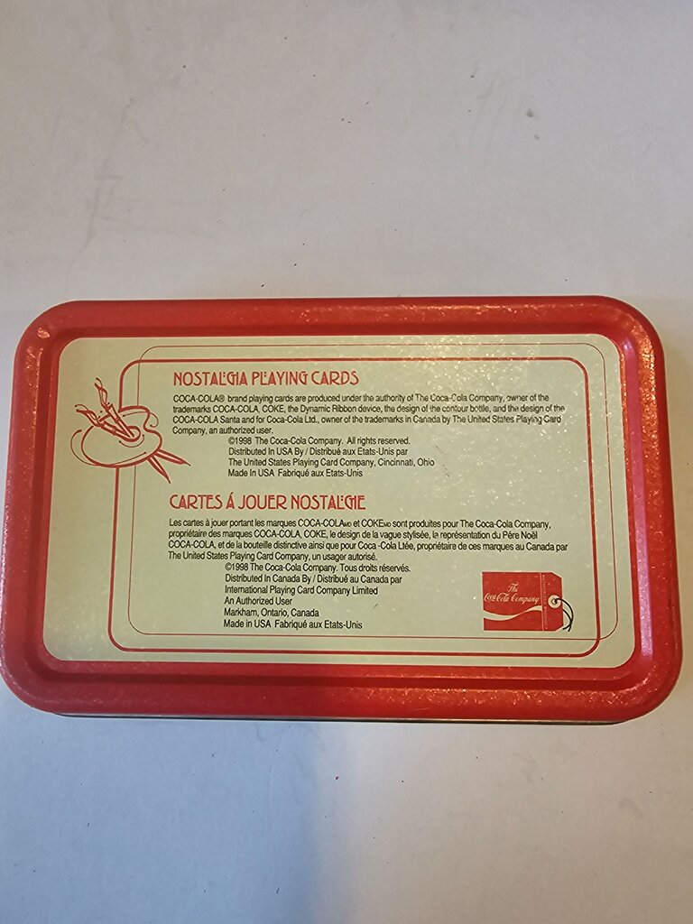 Coca-Cola Nostalgia Playing Cards in Decorative Tin