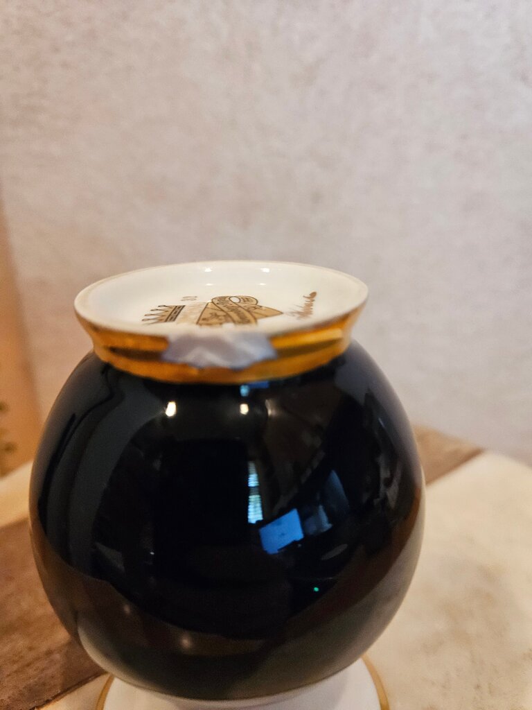 Black and Gold Decorative Vase