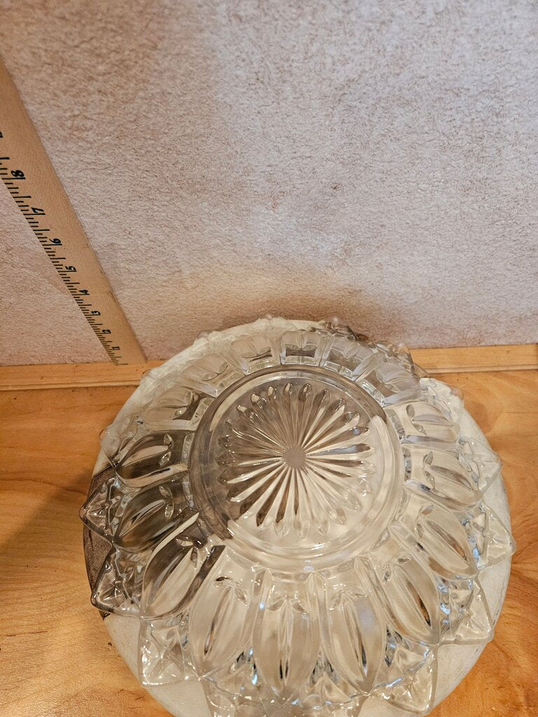 Vintage 1950s Federal Pressed Petal Flower Glass - Serving flower shaped Bowl