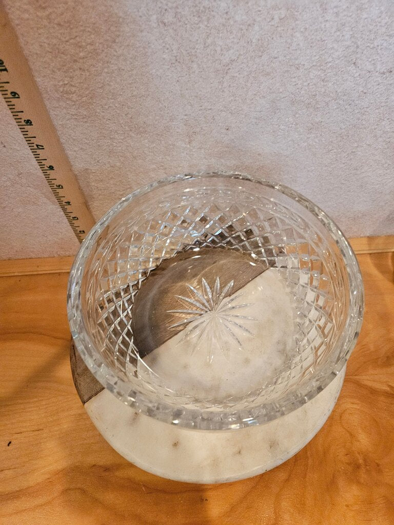 Violetta Hand Cut 24% Lead Crystal Bowl Made In Poland 1960’s