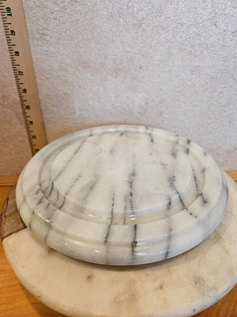 Vintage Round Natural Marble Cheese Board